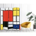 Miniatyrbild 2 av 4: Screen - Skiljevägg med recto-verso-tryck Komposition med stort rött plan... - Piet Mondrian cm. 180x170 (5x)