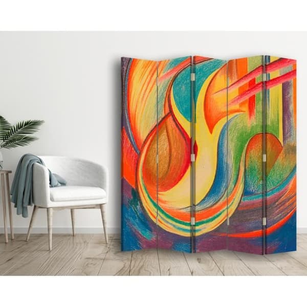 Legendarte - Skärm - Skiljevägg med dubbelsidigt tryck Ecstasy - Karl Wiener cm. 180x170 (5x)
