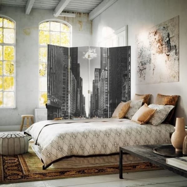 Legendarte - Skärm - Skiljevägg med dubbelsidigt tryck Nyc Cab cm. 145x170 (4x)