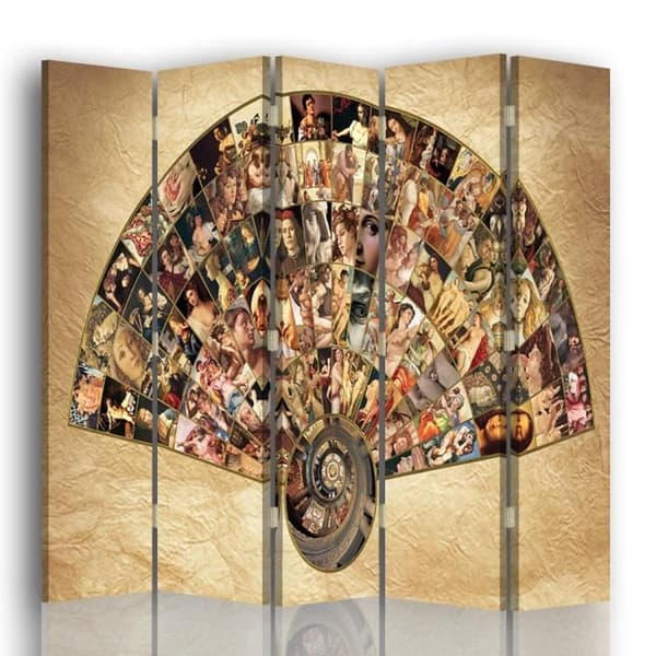 Legendarte - Screen - Skiljevägg med renässans dubbelsidigt tryck - Maria Rita Minelli cm. 180x170 (5x)