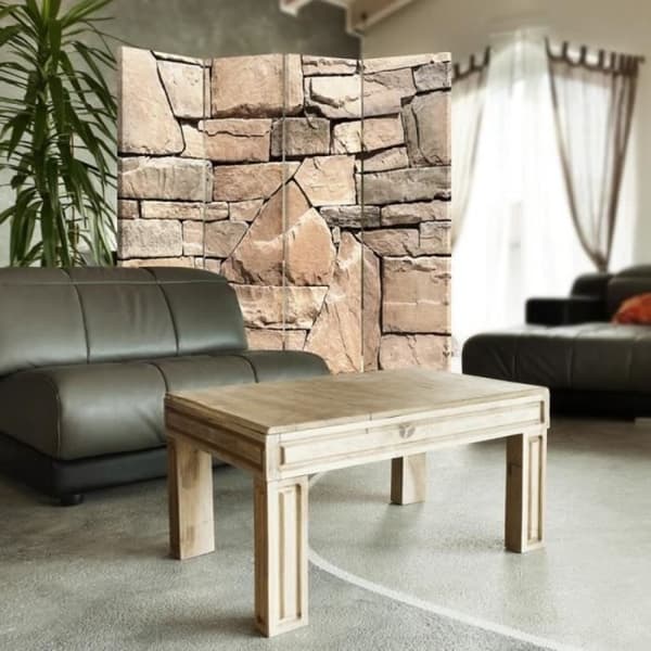 Legendarte - Screen - Skiljevägg med Stonewall tryck på båda sidor cm. 145x170 (4x)