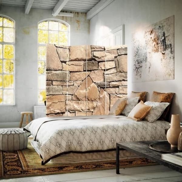Legendarte - Screen - Skiljevägg med Stonewall tryck på båda sidor cm. 145x170 (4x)