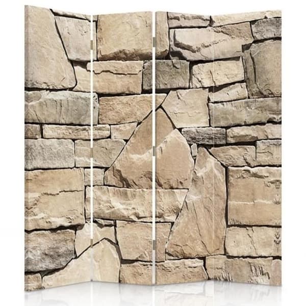 Legendarte - Screen - Skiljevägg med Stonewall tryck på båda sidor cm. 145x170 (4x)