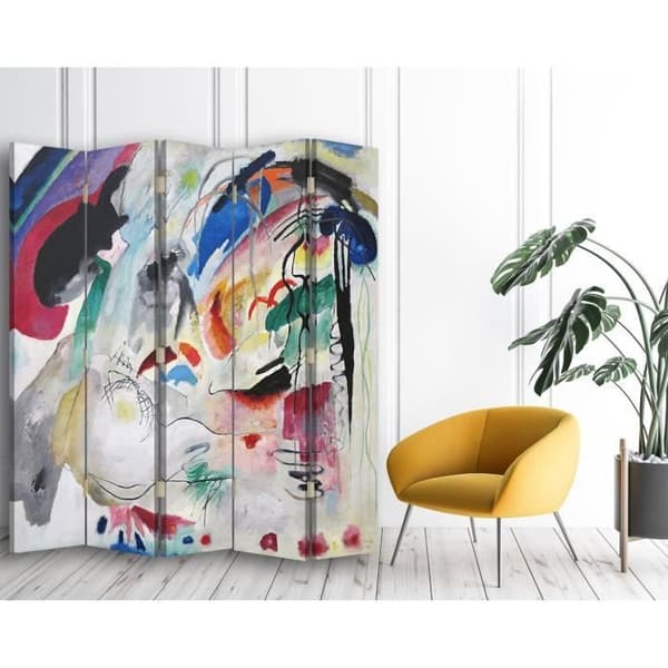 Legendarte - Skärm - Skiljevägg med fram-/baktryck improvisation - Wassily Kandinsky cm. 180x170 (5x)