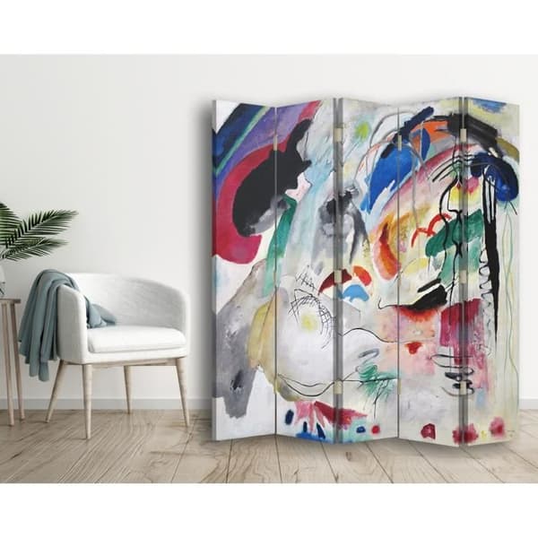 Legendarte - Skärm - Skiljevägg med fram-/baktryck improvisation - Wassily Kandinsky cm. 180x170 (5x)