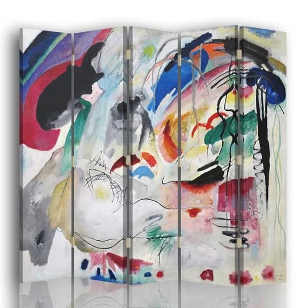 Legendarte - Skärm - Skiljevägg med fram-/baktryck improvisation - Wassily Kandinsky cm. 180x170 (5x)