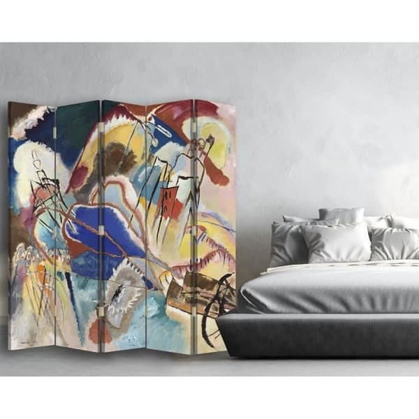Legendarte - Skärm - Skiljevägg med fram-/baktryck Improvisation nr 30 - Wassily Kandinsky cm. 180x170 (5x)