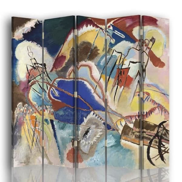 Legendarte - Skärm - Skiljevägg med fram-/baktryck Improvisation nr 30 - Wassily Kandinsky cm. 180x170 (5x)