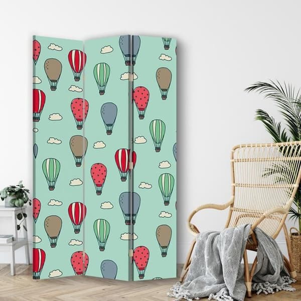 Varmluftsballongmönsterskärm - Dekorativ inomhusvägg - 110x150cm