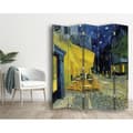 Miniatyrbild 2 av 4: Legendarte - Skärm - Skiljevägg med dubbelsidigt tryck Terrass Du Café Le Soir - Vincent Van Gogh cm. 180x170 (5x)