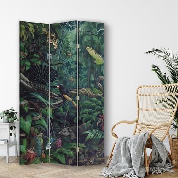 Djungelskärm - Dekorativ innervägg - 110x150cm
