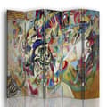 Miniatyrbild 1 av 4: Legendarte - Skärm - Skiljevägg med fram-/baktryckskomposition VII - Wassily Kandinsky cm. 180x170 (5x)