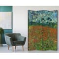 Miniatyrbild 2 av 4: Legendarte - Skärm - Skiljevägg med dubbelsidigt tryck Le Champ des Coquelicots - Vincent Van Gogh cm. 145x170 (4x)