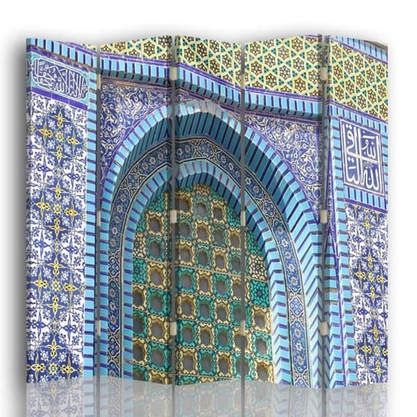 Legendarte - Skärm - Skiljevägg med tryck på båda sidor Jerusalem - Tempelberget cm. 180x170 (5x)
