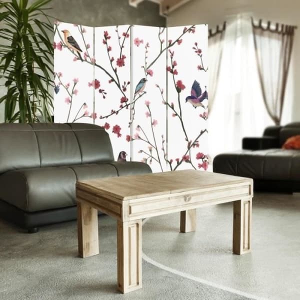 Legendarte - Skärm - Skiljevägg med fram-/baktryck Sångfåglar cm. 145x170 (4x)