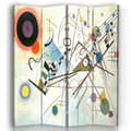 Miniatyrbild 1 av 4: Legendarte - Skärm - Skiljevägg med Recto / verso Print Composition VIII - Wassily Kandinsky cm. 145x170 (4x)
