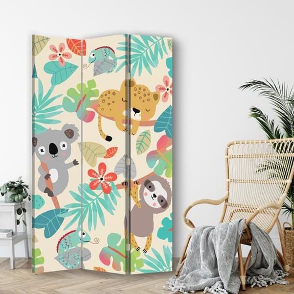 Jungle Pattern Screen - Dekorativ innervägg - 110x150cm