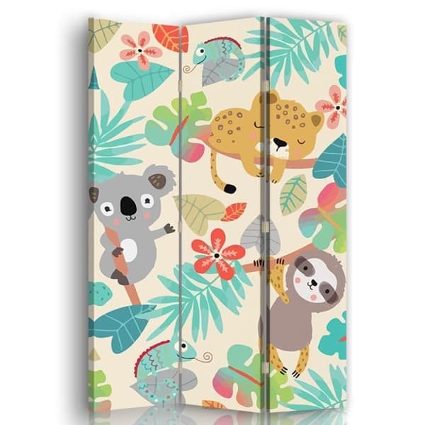 Jungle Pattern Screen - Dekorativ innervägg - 110x150cm