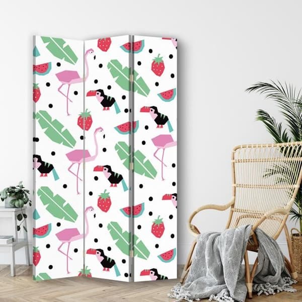Tropical Pattern Screen - Dekorativ innervägg - 110x150cm