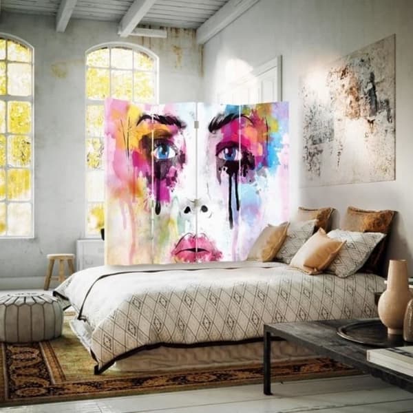 Legendarte - Skärm - Skiljevägg med Fram/Back Print Beautiful Tears Wood cm. 145x170 (4x)