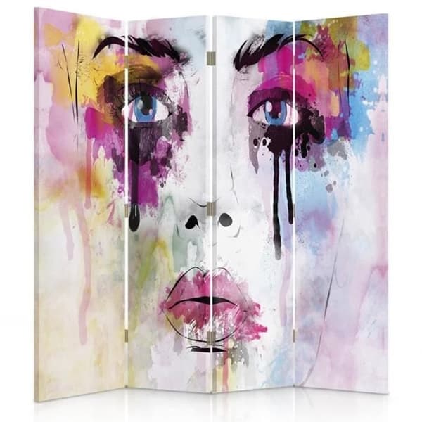 Legendarte - Skärm - Skiljevägg med Fram/Back Print Beautiful Tears Wood cm. 145x170 (4x)