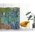 Miniatyrbild 2 av 4: Legendarte - Skärm - Skiljevägg med fram-/baktryck Iris - Vincent Van Gogh cm. 180x170 (5x)