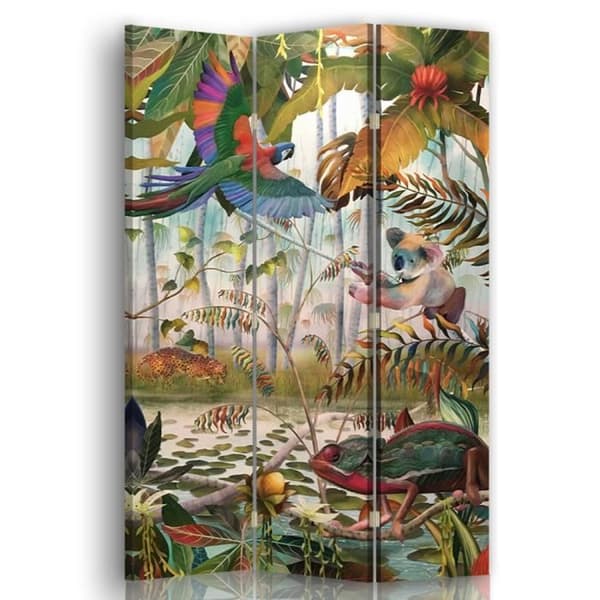 Jungle au Soleil 2 skärm - Dekorativ innervägg - 110x150cm