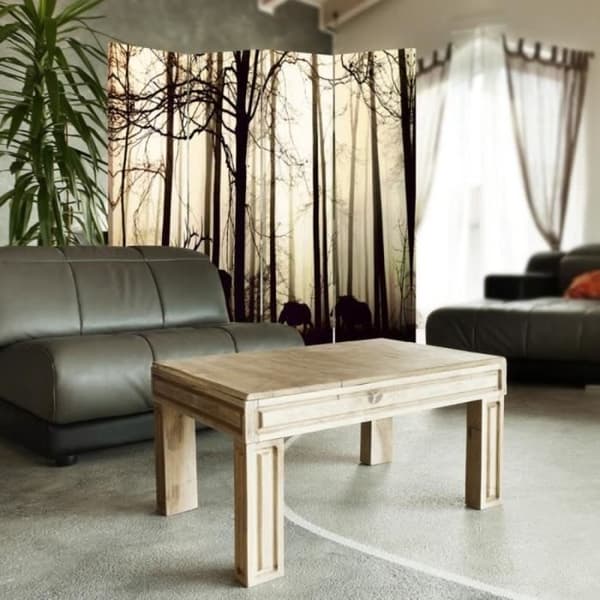 Legendarte - Skärm - Skiljevägg med Front / Back Print Stag Silhouette cm. 145x170 (4x)