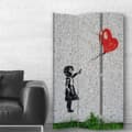 Miniatyrbild 3 av 4: Legendarte - Skärm - Skiljevägg med tryck på båda sidor Balloon of Love cm. 110x150 (3x)