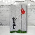 Miniatyrbild 2 av 4: Legendarte - Skärm - Skiljevägg med tryck på båda sidor Balloon of Love cm. 110x150 (3x)