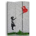 Miniatyrbild 1 av 4: Legendarte - Skärm - Skiljevägg med tryck på båda sidor Balloon of Love cm. 110x150 (3x)