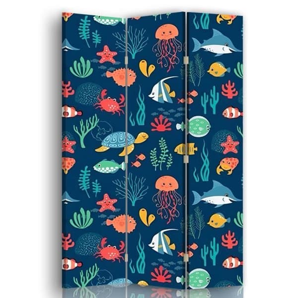 Fish Pattern Screen - Dekorativ inomhusvägg - 110x150cm