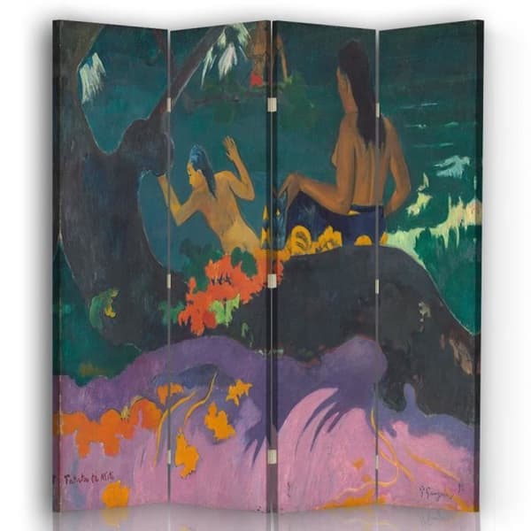 Legendarte - Skärm - Skiljevägg med recto / verso tryck Fatata Te Miti - Paul Gauguin cm. 145x170 (4x)