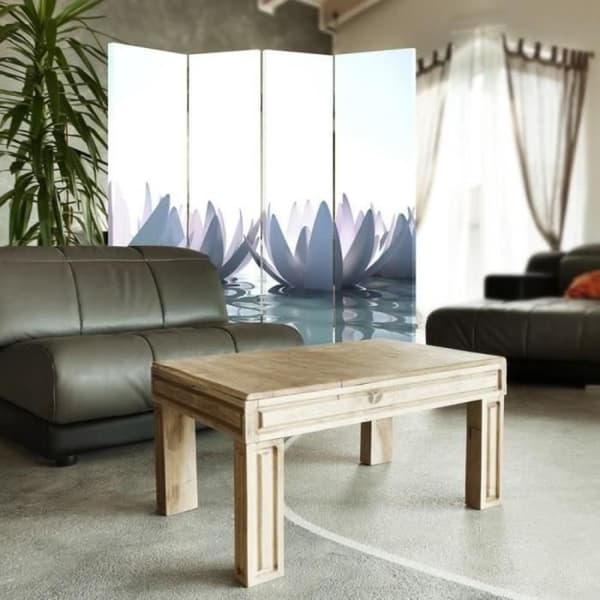 Legendarte - Skärm - Skiljevägg med fram-/baktryck Vit Lilly cm. 145x170 (4x)