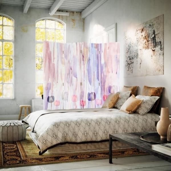 Legendarte - Skärm - Skiljevägg med tryck fram/bak Modern Art Tulpan cm. 145x170 (4x)