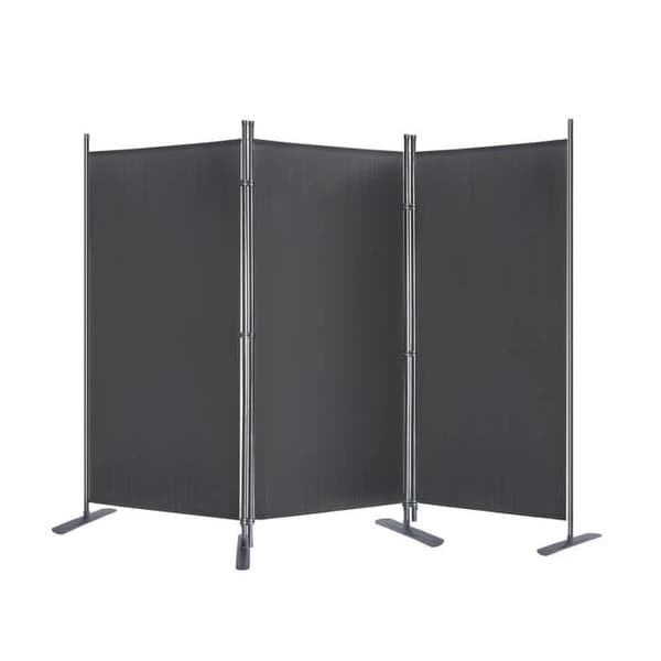 Paravent - LZQ - 275 x 180 cm - Flexibel och justerbar - Anthracite - Bas i järn