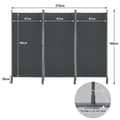 Miniatyrbild 2 av 4: Paravent - XMTECH - 3 Paneler - Fällbar - Integritetsskydd - Antracit 275x180 cm