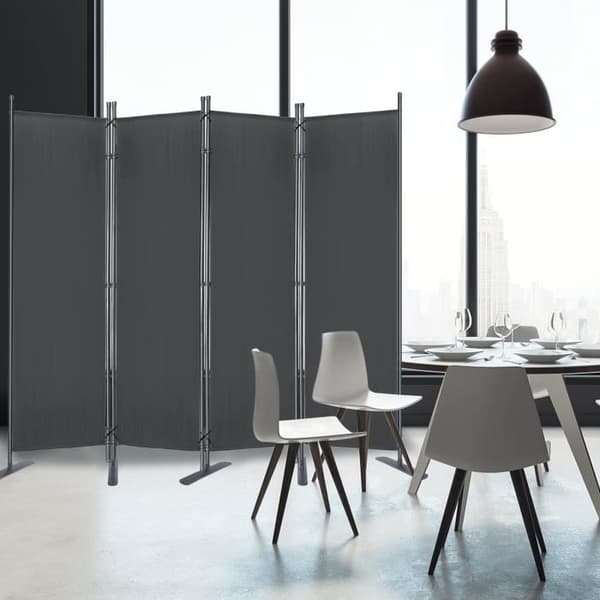 4-panelsskärm - XMTECH - Vikbar modell - Integritetsskydd - 225 x 180 cm - Antracit