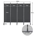 Miniatyrbild 2 av 4: 4-panelsskärm - XMTECH - Vikbar modell - Integritetsskydd - 225 x 180 cm - Antracit