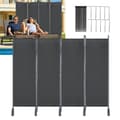 Miniatyrbild 1 av 4: 4-panelsskärm - XMTECH - Vikbar modell - Integritetsskydd - 225 x 180 cm - Antracit