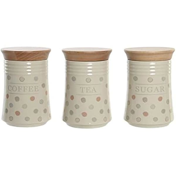 Flaska - DKD HEMINNREDNING - Standard - Beige - Bambu och stengods - 10x10x16 cm