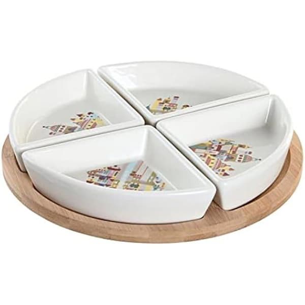 Förrättsset - DKD Heminredning - Flerfärgad - Stengods - 21,5 x 21,5 x 1 cm - Modern design