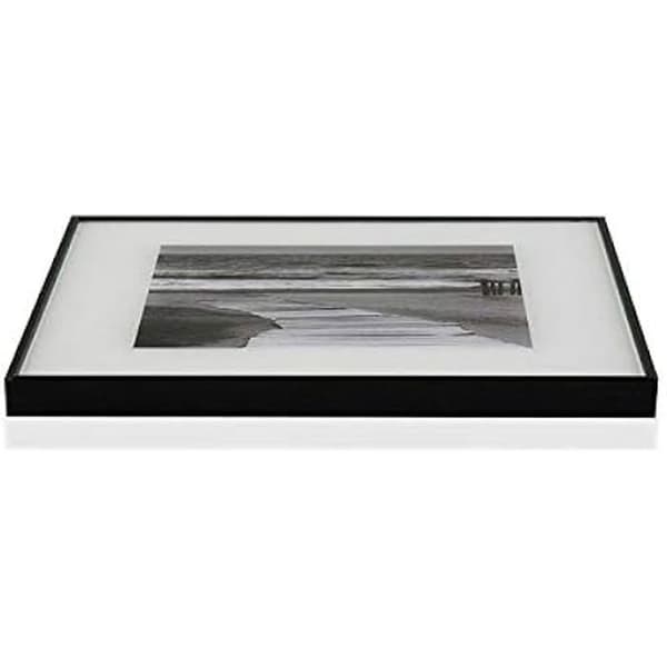 Bord - VERSA - Glasdekoration - 30x30 cm - Svart och vitt - Modern stil