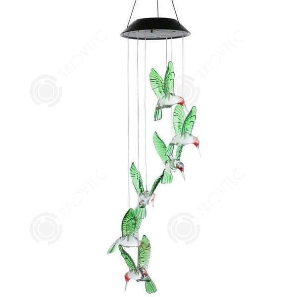 INN Wind Chime 12,5x70cm 600mah IP44 6 LEDs Intelligent ljusstyrning Utomhus Wind Chime Solar Wind Chime