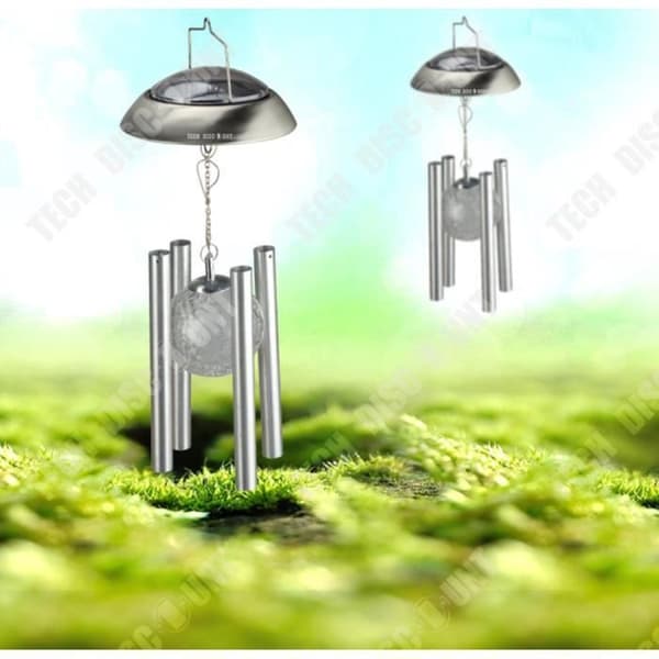 TD® Solar chime lampa läsbord utomhus inomhus led dekoration ljus färg vind trädgård innergård vägglampa