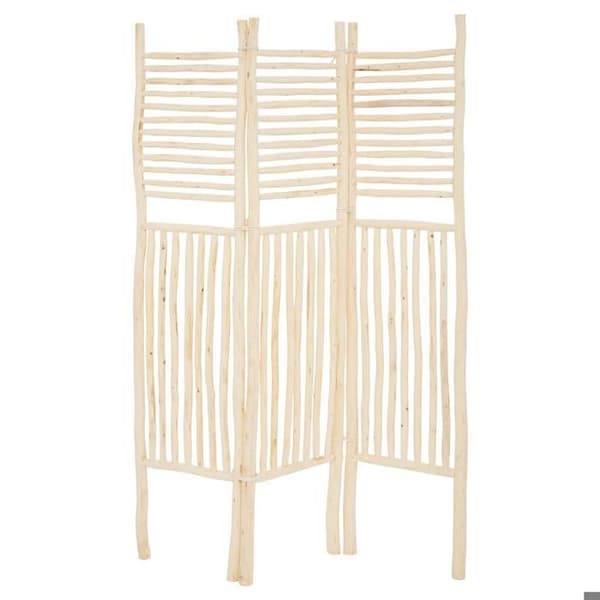 Paravent - ATMOSPHERA - Zahir - Poplar wood - Bomull - H169,5 cm - Beige