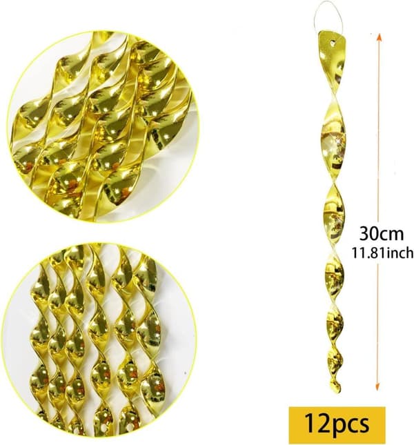 12-pack Spiraler för fågelavvisare - 30 cm, Fågelavvisande Spiraldesign, UV-beständig, för Trädgård och Terrass