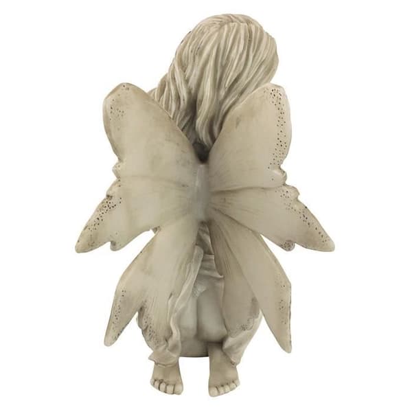 Design Toscano Skulptur av Féerna i den Förtrollade Trädgården Vitbruten 12,5 x 20,5 x 21,5 cm - PD1549