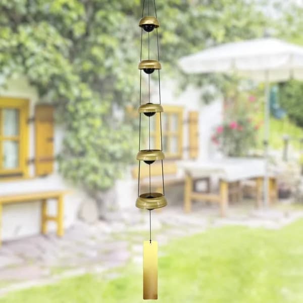 Lollanda Wind Chime in Copper – viisikerroksinen pagodimuotoilu selkeällä sävyllä, retro metallikoriste kotiin ja puutarhaan