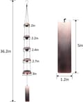 Pikkukuva 3 / 6: Lollanda Wind Chime in Copper – viisikerroksinen pagodimuotoilu selkeällä sävyllä, retro metallikoriste kotiin ja puutarhaan